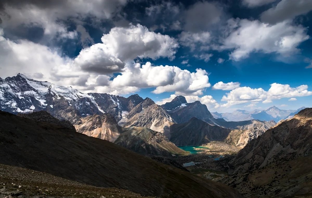 Горы Памира в Таджикистане. Красивая картинка
