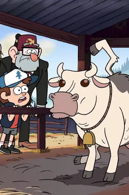 Гравити Фолз корова Октавия. Картинка из мультфильма