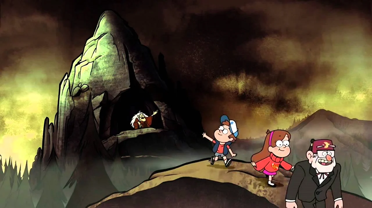 Гравити Фолз пещера. Картинка из мультфильма