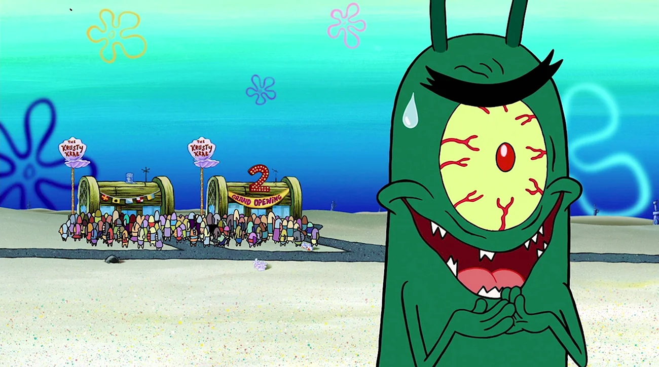 Губка Боб квадратные штаны планктон. Картинка из мультфильма
