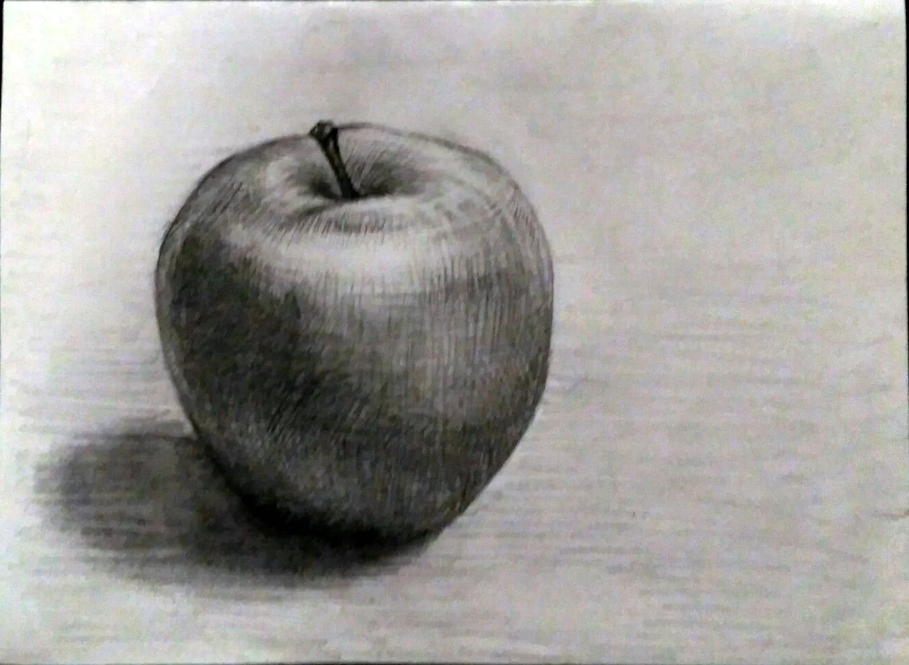 Яблоко карандашом. Для срисовки