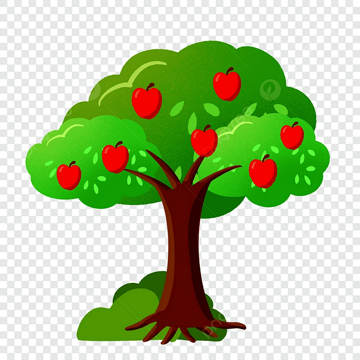 Яблоневое дерево для детей. Картинка