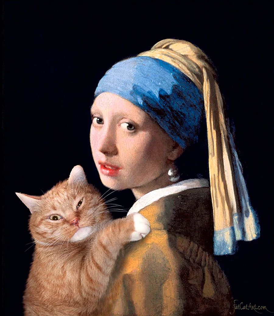 Ян Вермеер девушка с жемчужной серёжкой 1665. Красивое животное