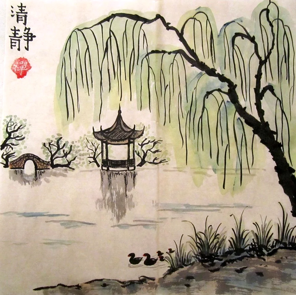 Японская живопись Хайга. Для срисовки