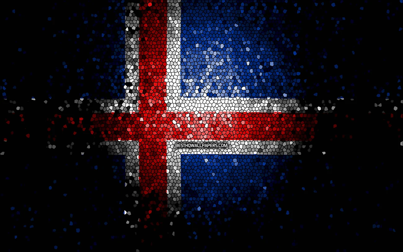 Iceland флаг. Картинка