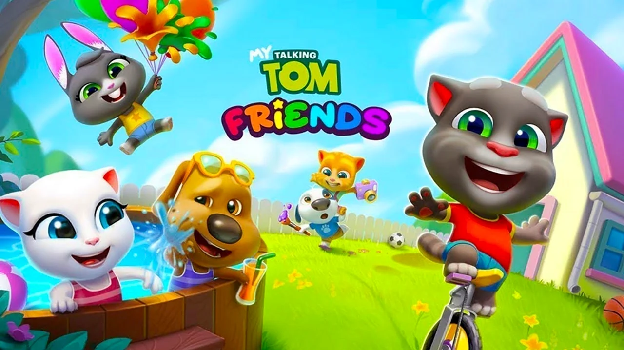 Игра talking Tom friends. Картинка из мультфильма
