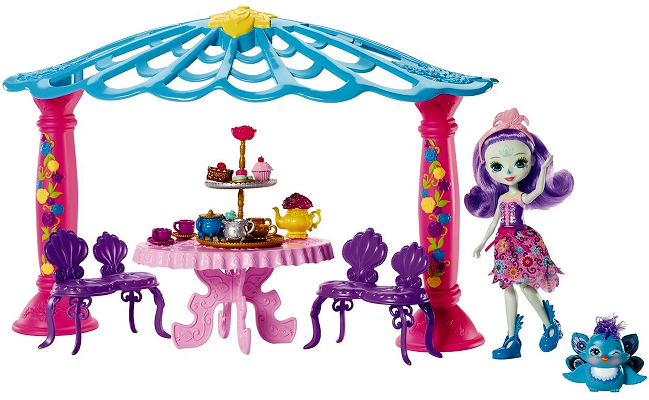Игровой набор Mattel Enchantimals - чаепитие Пэттер Павлины и Флэпа frh49. Картинка из мультфильма