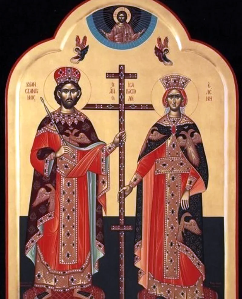 Икона царя Константина и царицы Елены. Поздравление