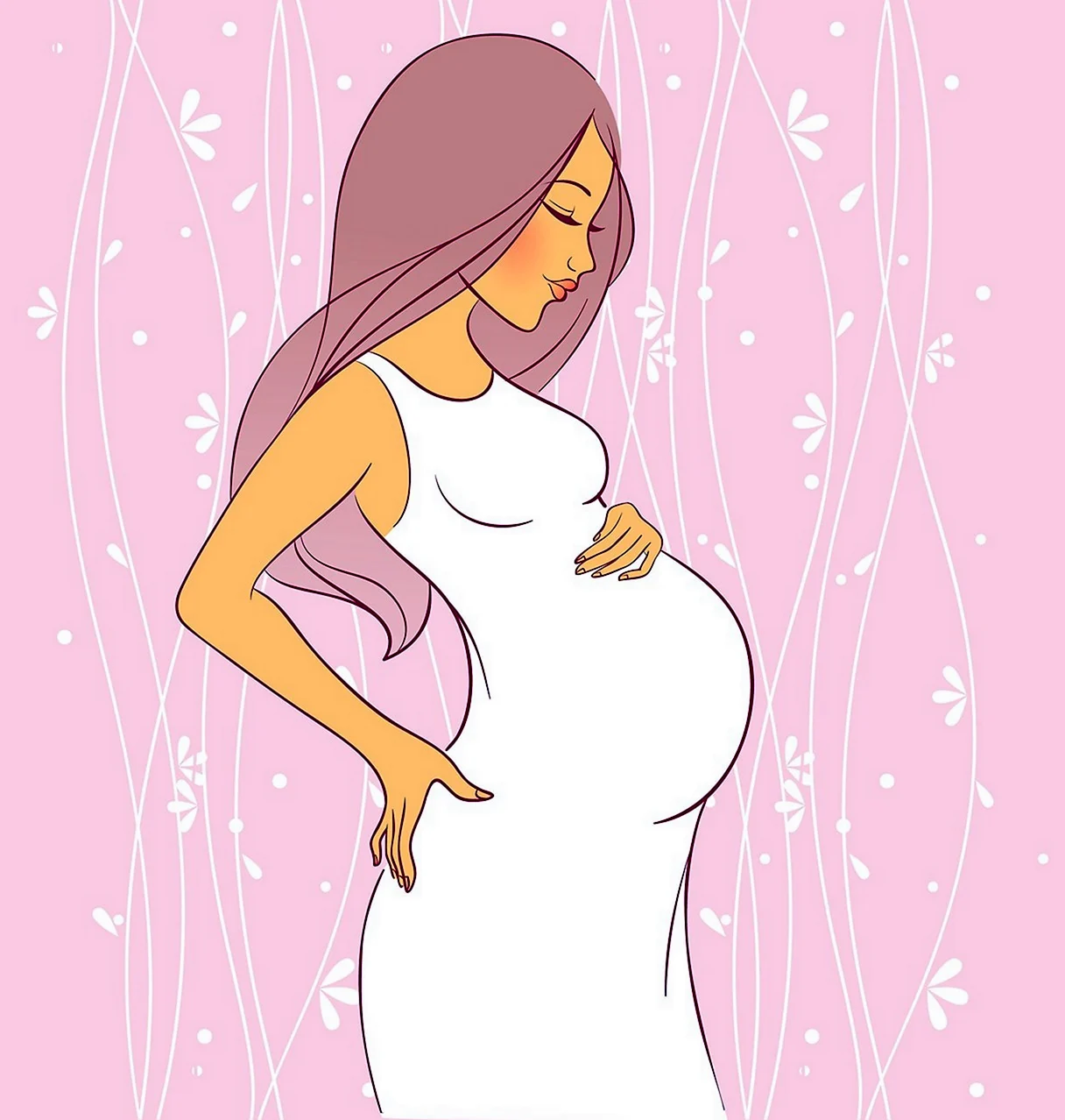 Иллюстрации беременных. Красивая картинка