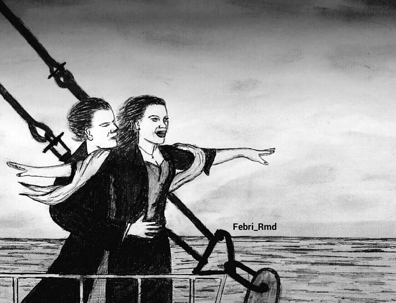 Иллюстрация к фильму Титаник. Для срисовки