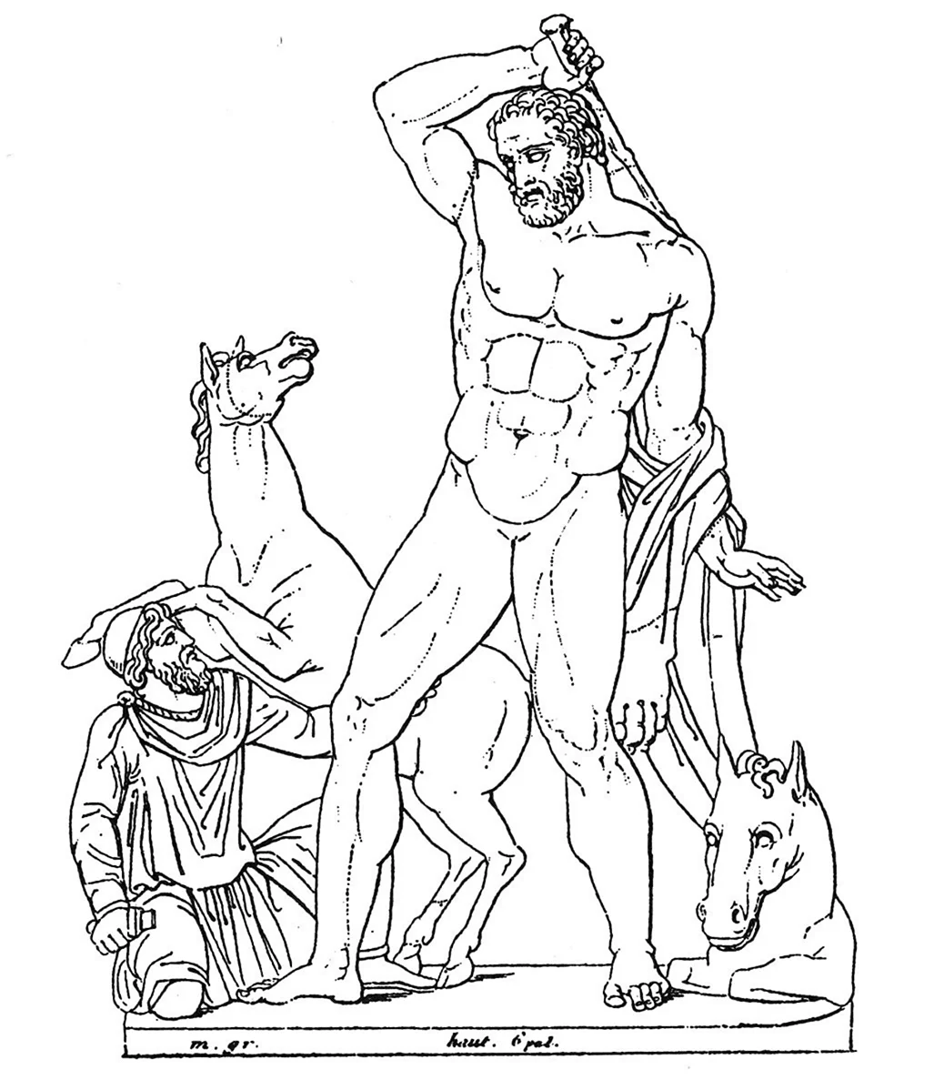 Иллюстрация к подвигу Геракла немейский Лев. Картинка