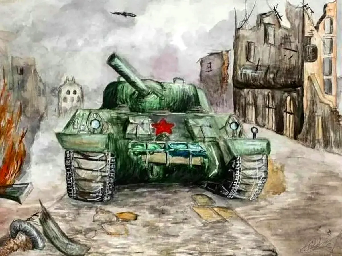 Иллюстрация на тему война. Для срисовки