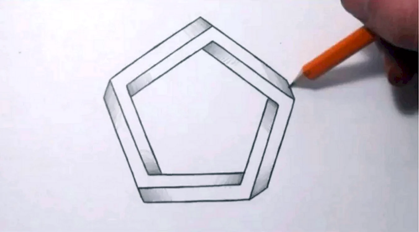 Иллюзии карандашом простые. Для срисовки