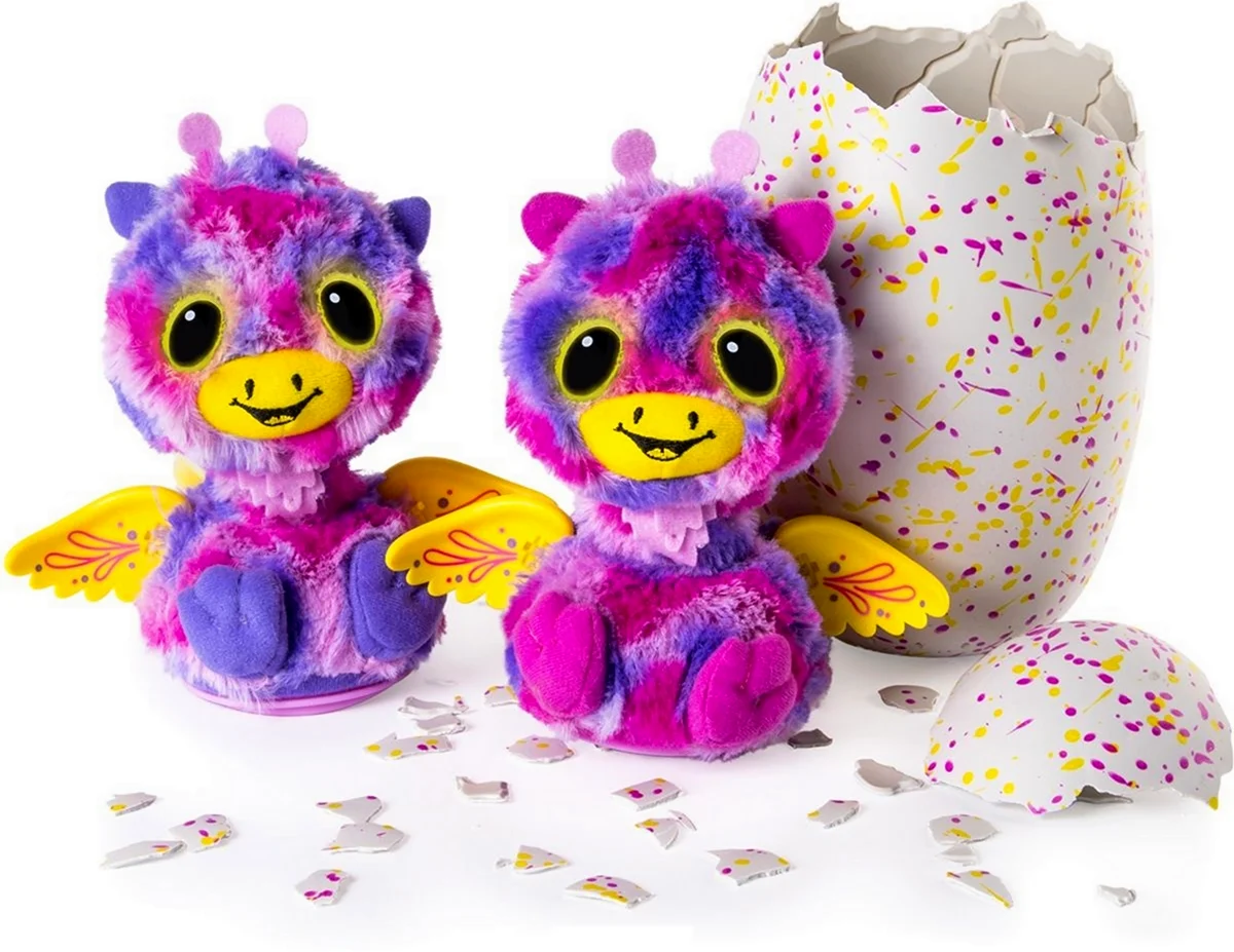 Интерактивная мягкая игрушка Hatchimals Surprise Twins - Giraven Жирафики 19110-Pink. Игрушка