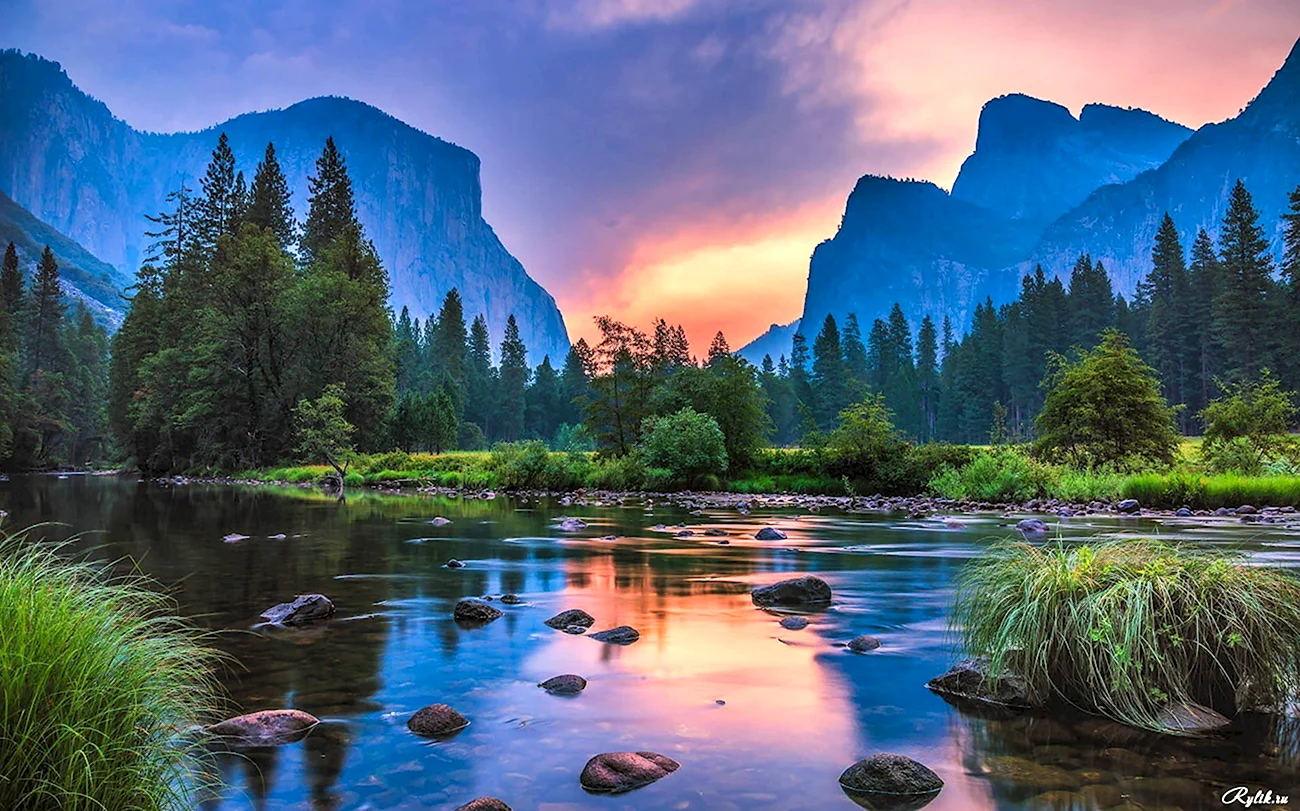 Йосемитский национальный парк Калифорния. Красивая картинка