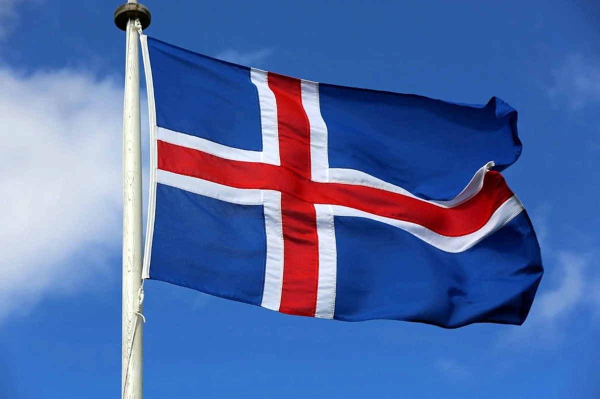 Исландия флаг с надписью. Картинка