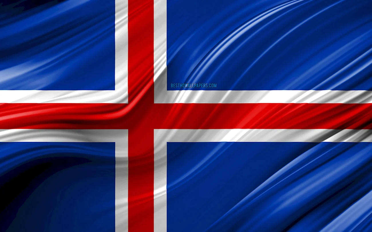 Исландский флаг обои. Картинка