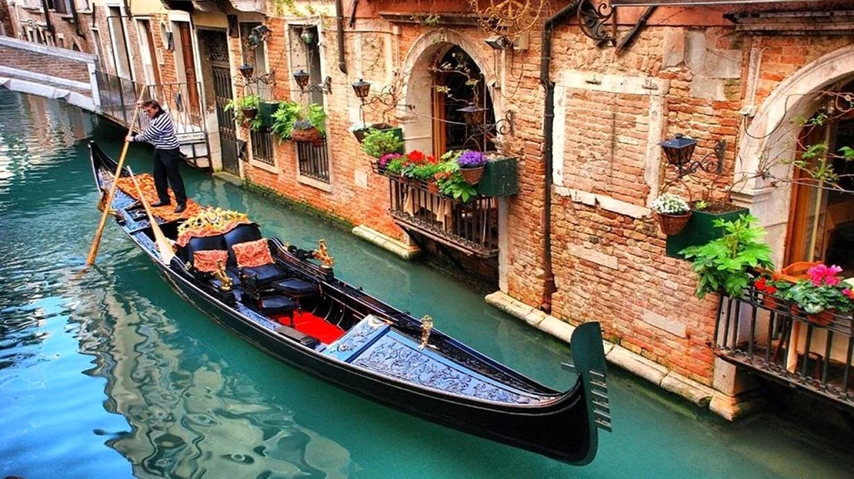 Италия Венеция гондолы. Картинка