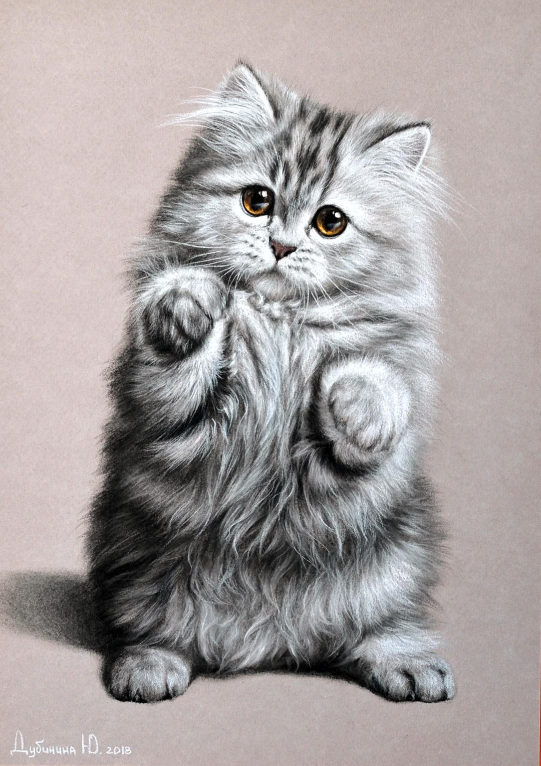 Юлия Дубинина пастель кошки. Для срисовки