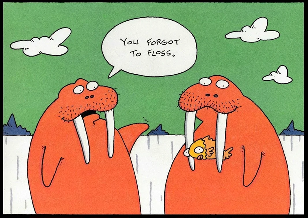 Юмор про зубы. Прикольная картинка