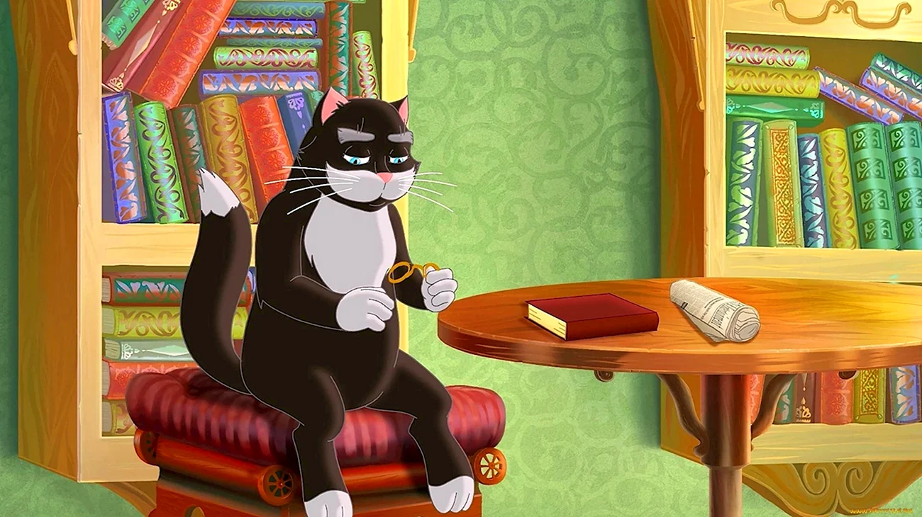 Иван Царевич и серый волк кот. Картинка из мультфильма