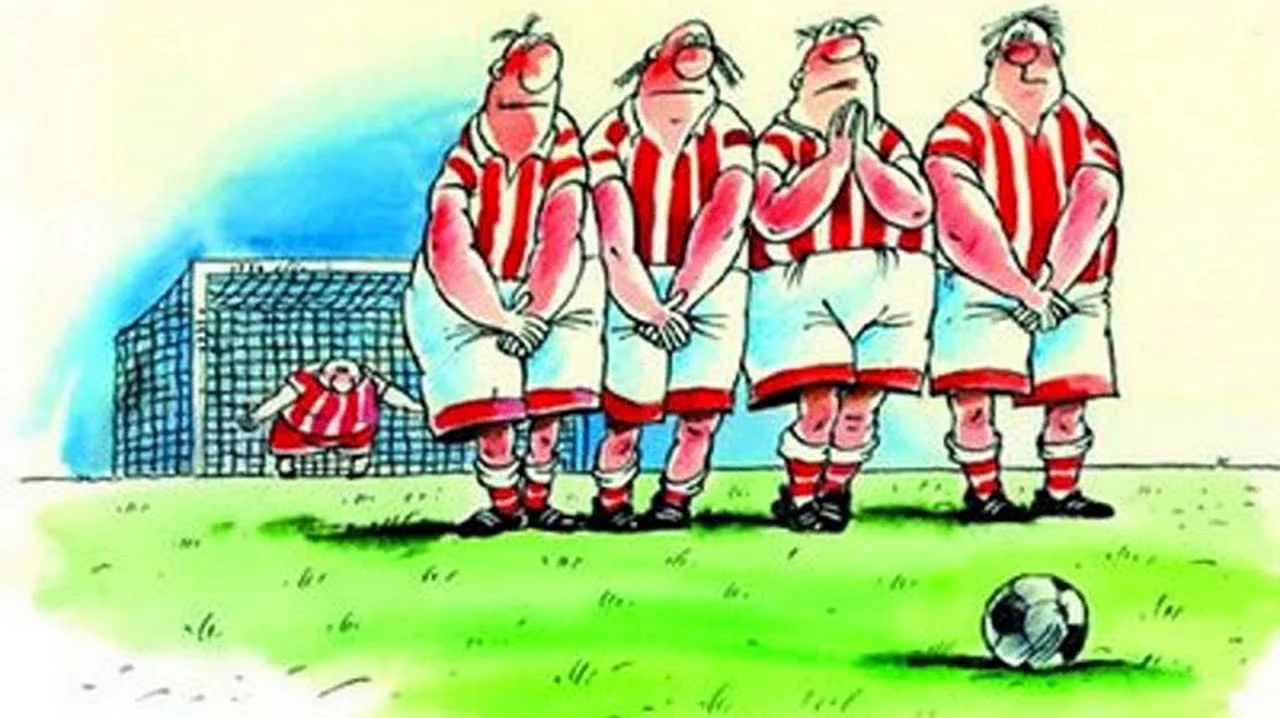 Карикатура футбол. Картинка