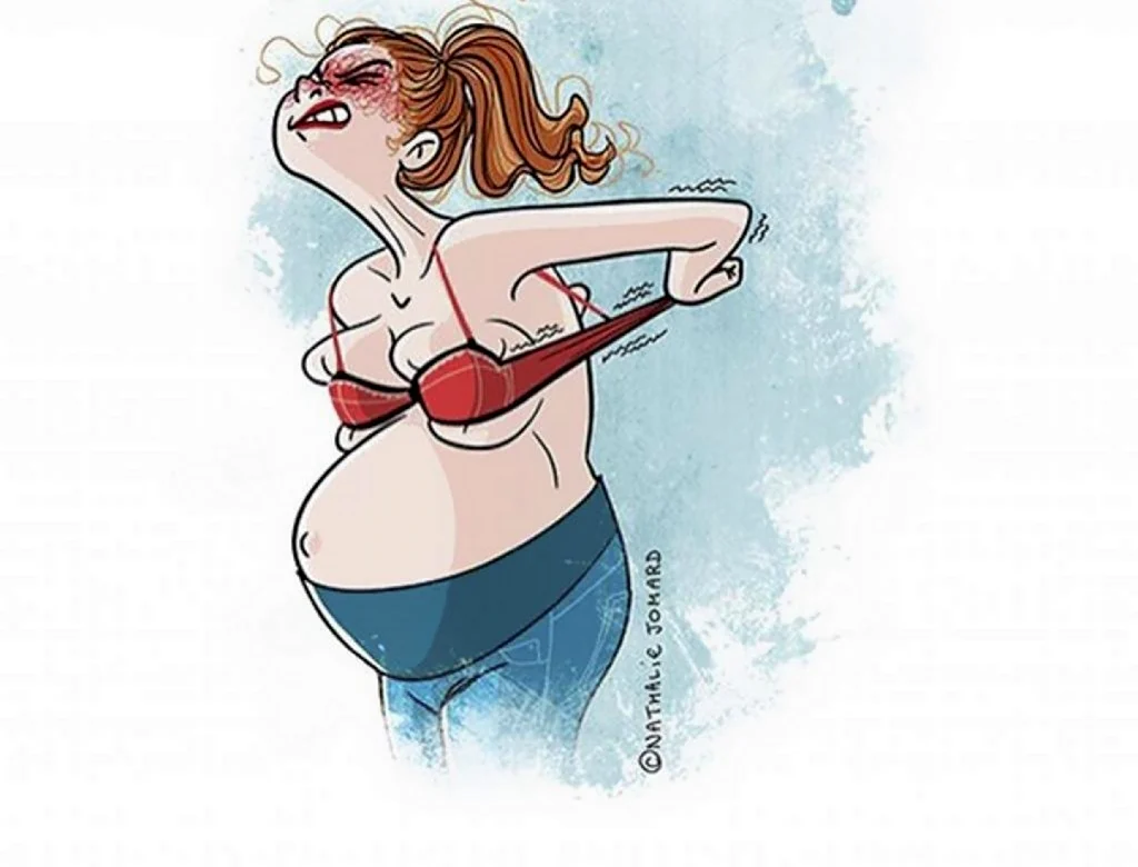 Карикатуры на беременных женщин. Картинка