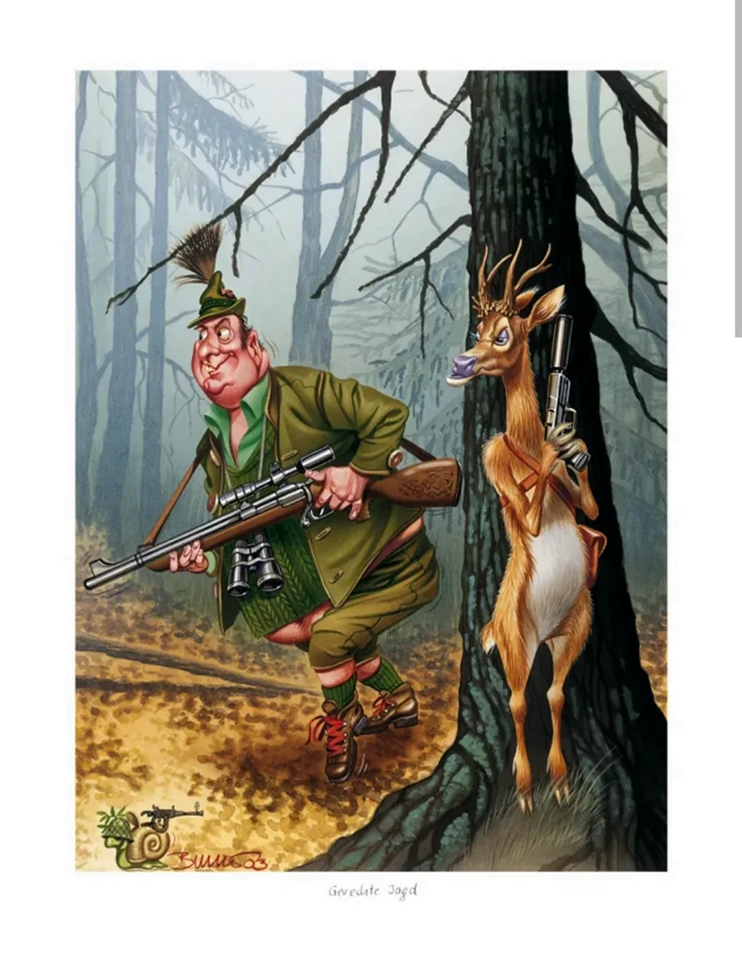 Карикатуры на охотников. Картинка
