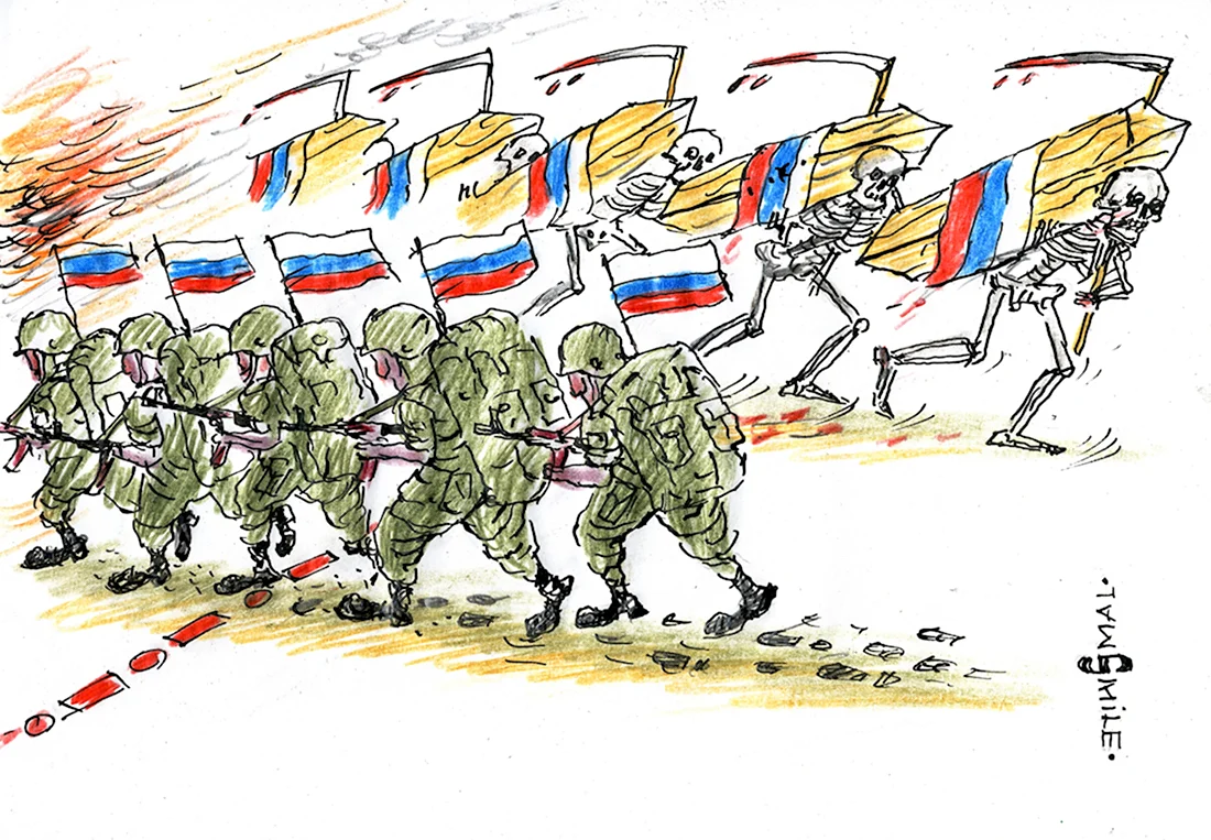 Карикатуры на российскую армию. Анекдот в картинке