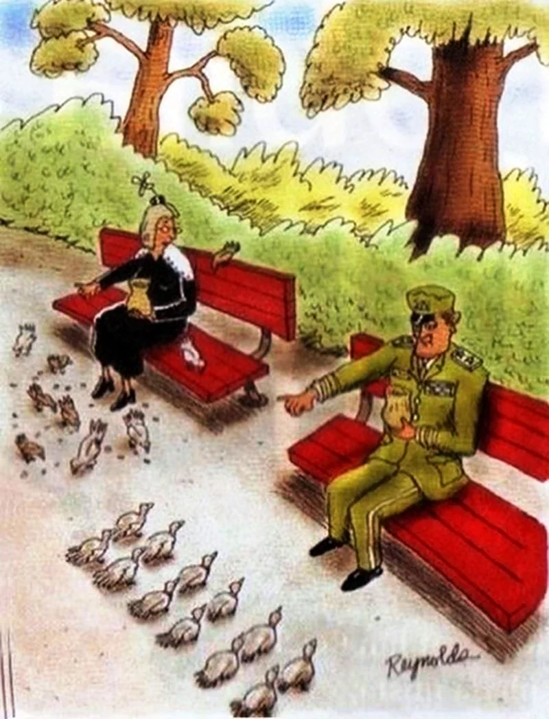 Карикатуры на военную тему. Анекдот в картинке