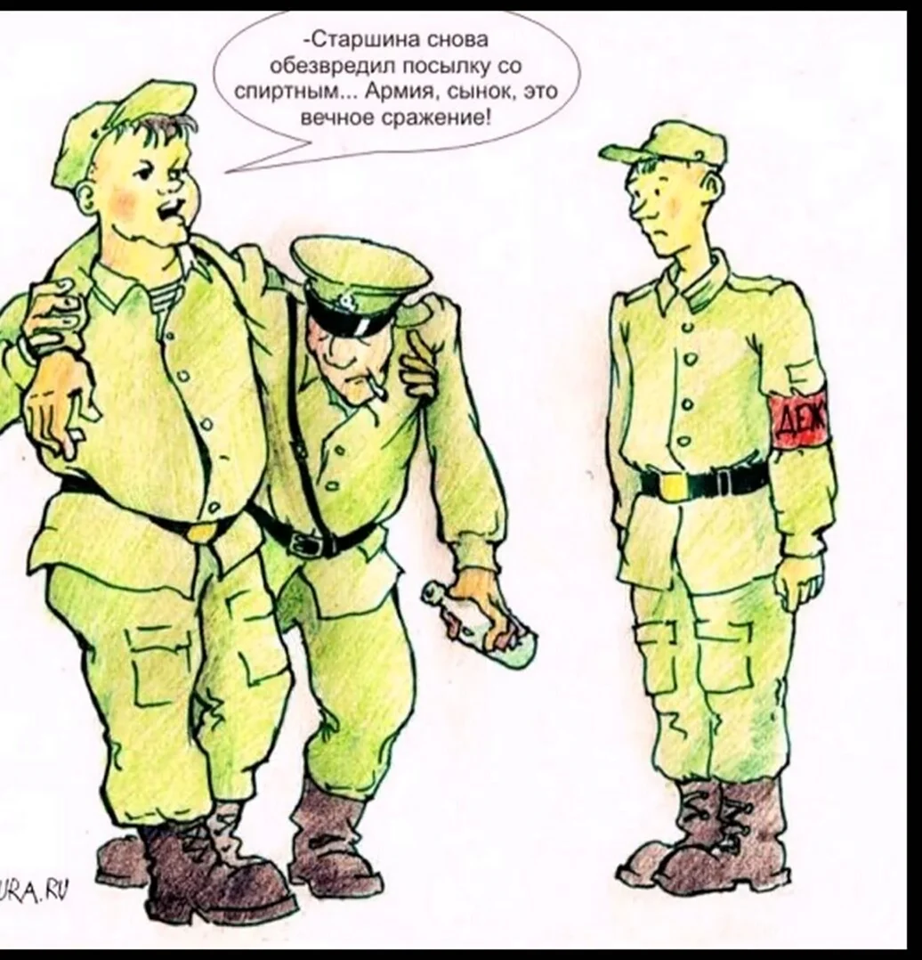 Карикатуры про армию. Картинка