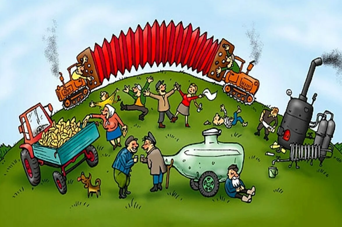 Карикатуры про сельское хозяйство. Прикольная картинка