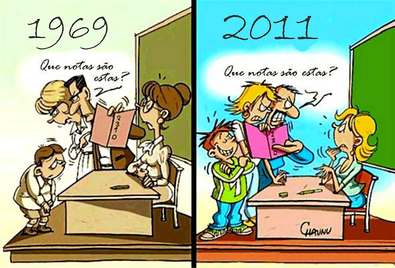 Карикатуры про школу и учителей. Картинка