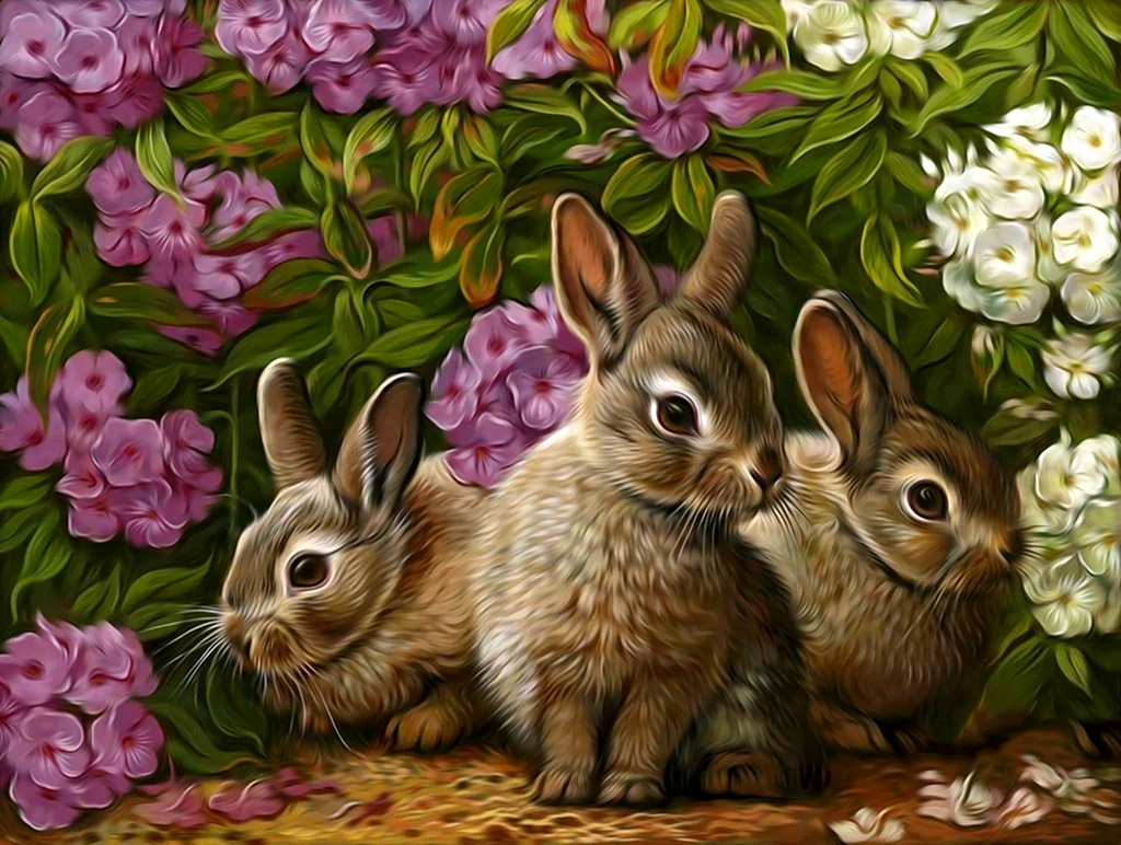 Картина кролик Яна Мовчан. Красивое животное