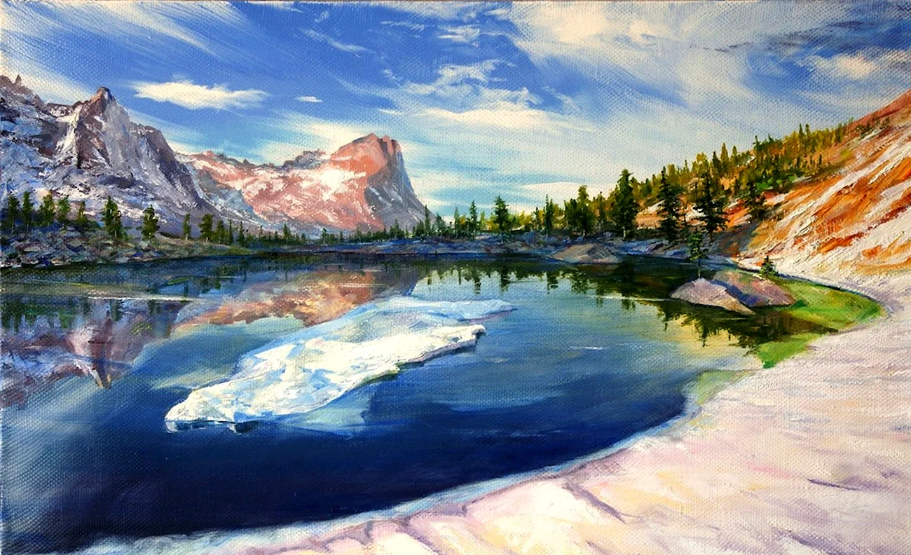 Картина озеро художников Ергаки. Красивая картинка