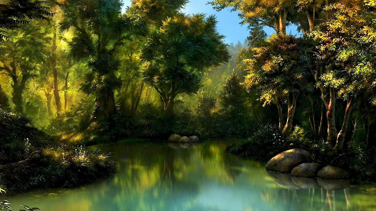 Картина волшебное озеро Анатолия Лядова. Красивая картинка