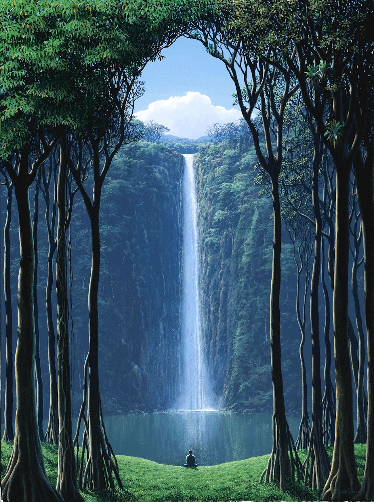 Картины Томаса Аколе водопады. Красивая картинка