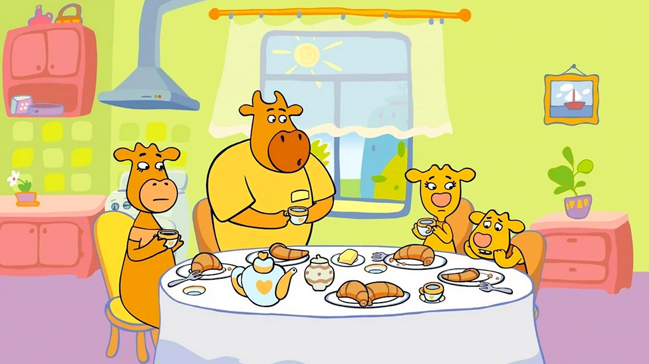Катя Усачева оранжевая корова. Картинка из мультфильма