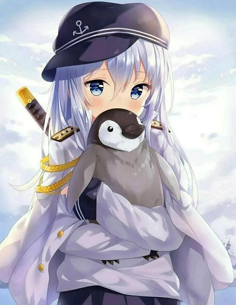 Хибики Пингвин аниме. Красивая девушка