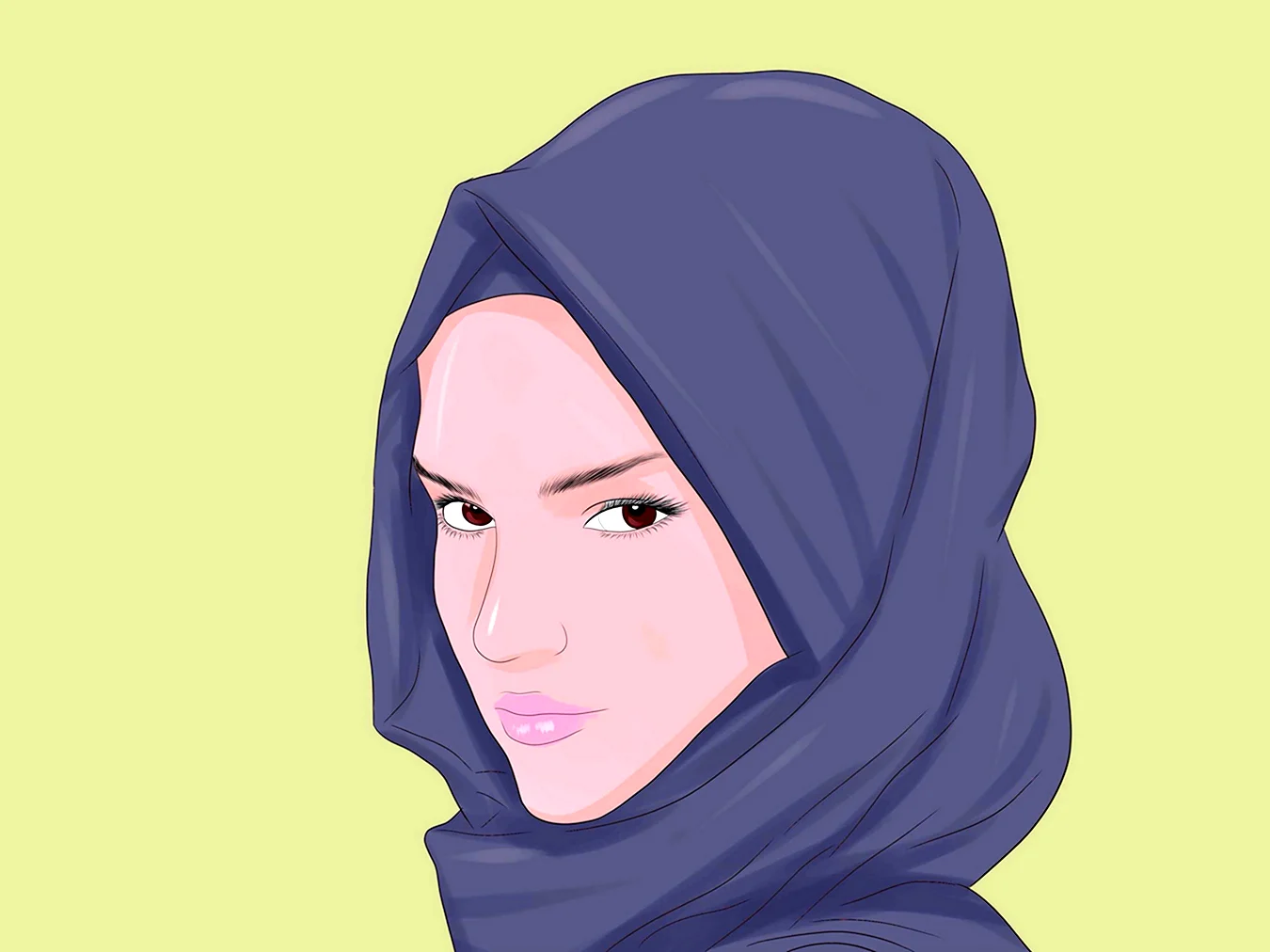 Хиджаб портрет. Для срисовки