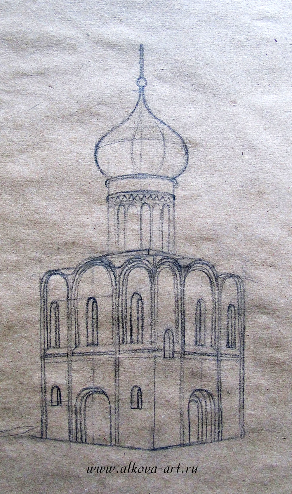 Храм Покрова на Нерли рисунок карандашом. Для срисовки
