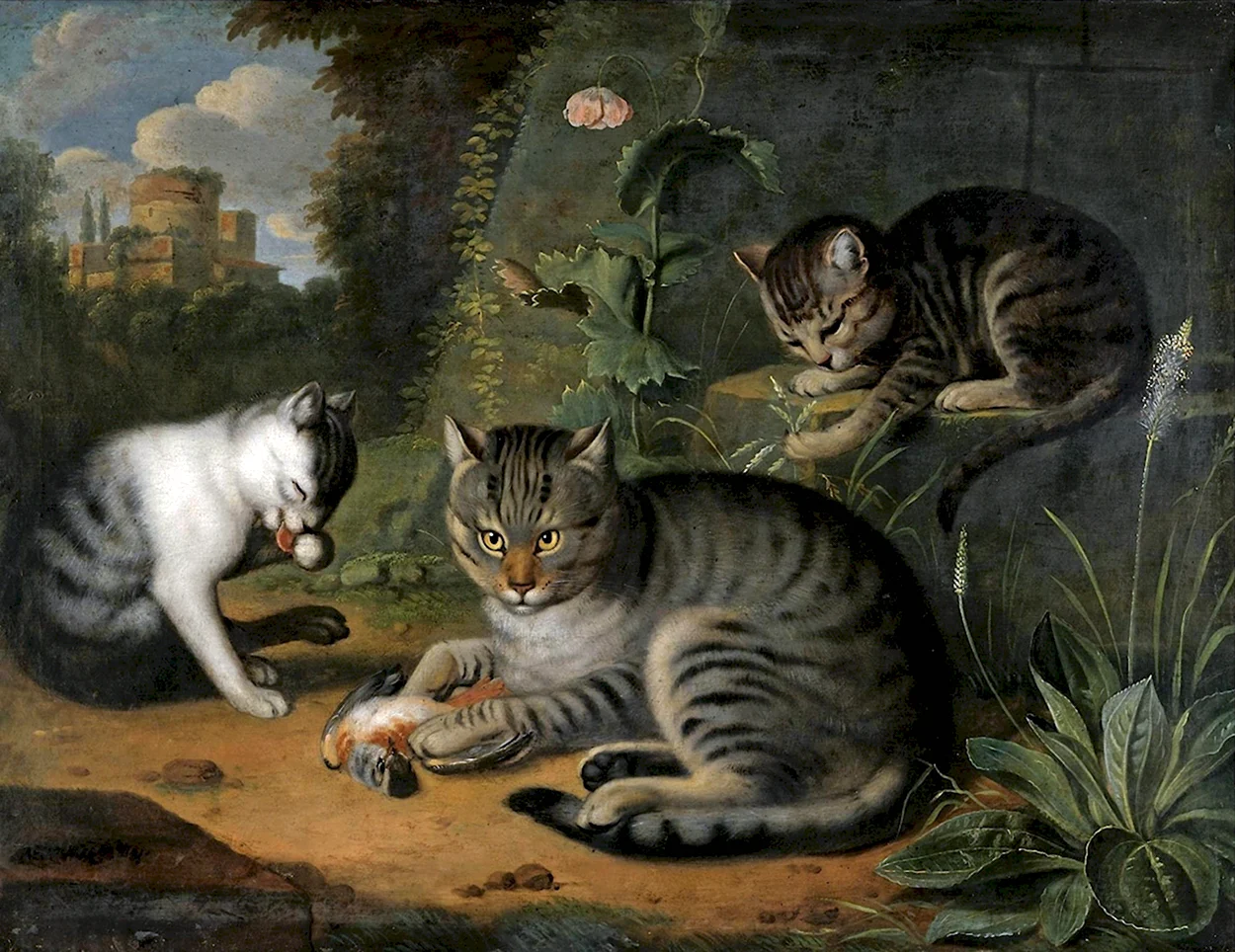 Художник Бек Якоб Самуэль 1627-1690. Красивое животное