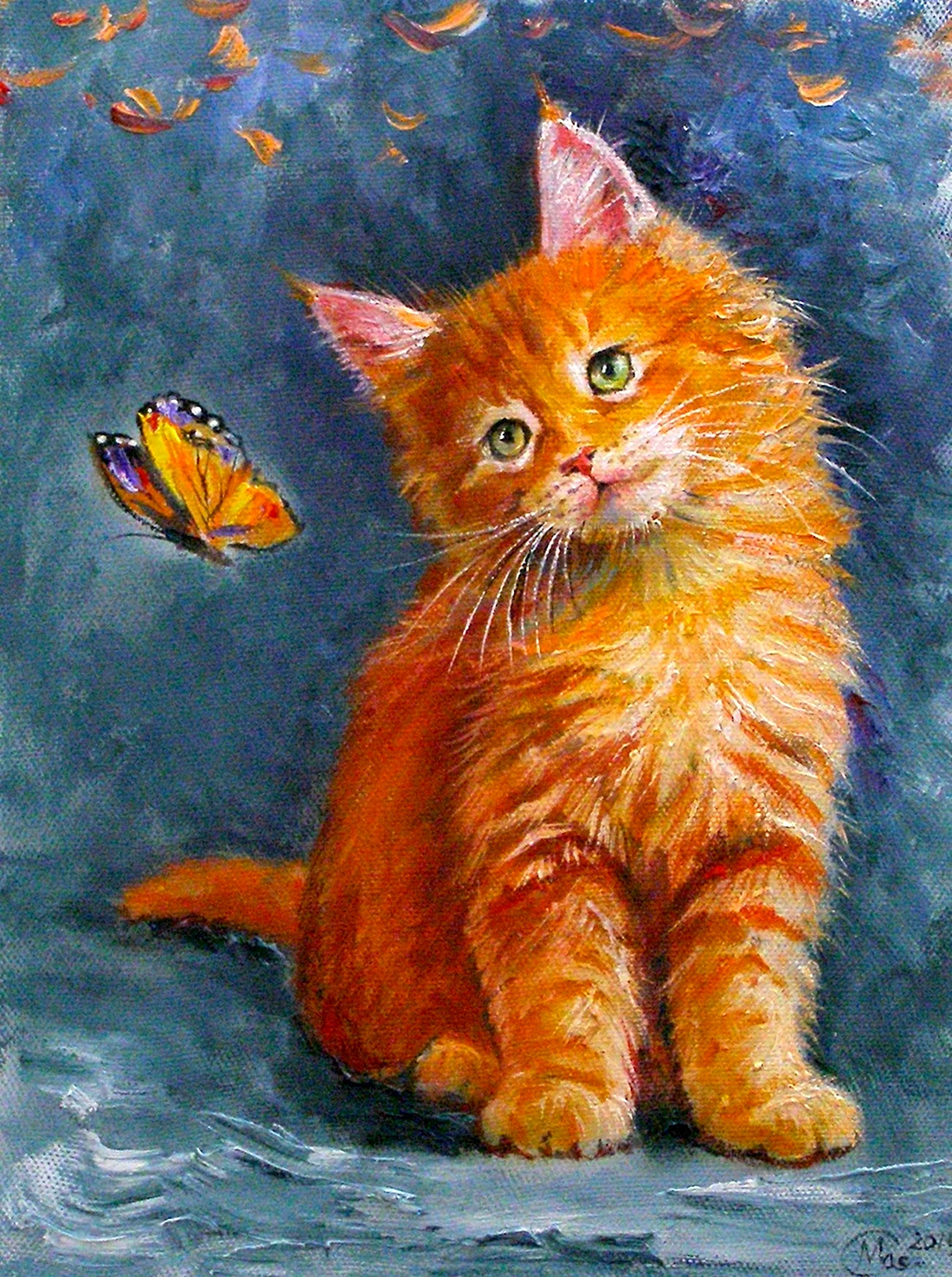 Художник Наталья Макушева рыжий кот. Красивые картинки животных