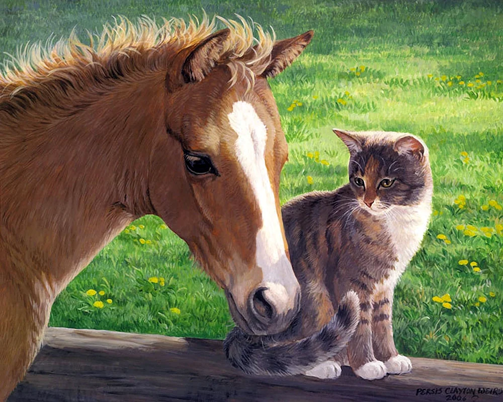 Художница Персис Клейтон Вейерс кони. Красивое животное