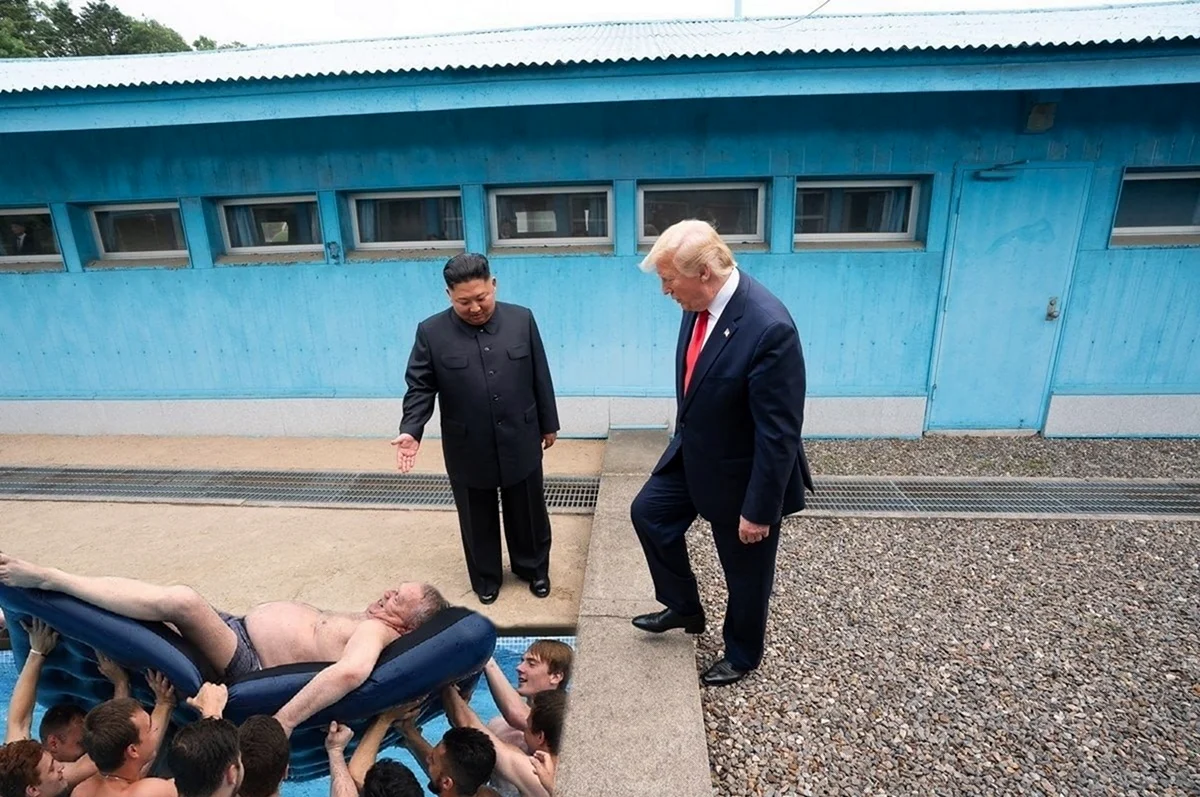Ким Чен Ын и Дональд Трамп мемы. Прикольная картинка