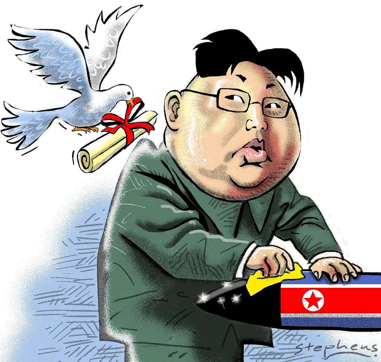 Ким Чен Ын карикатура. Прикольная картинка