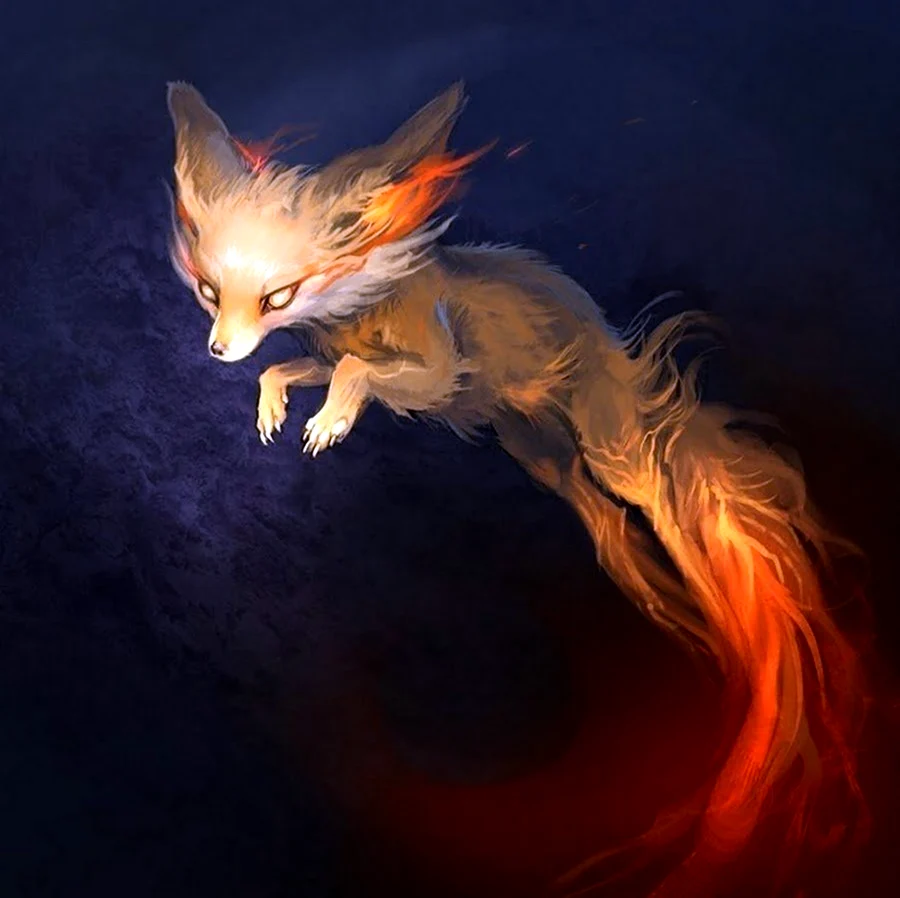 Кицунэ Огненная лиса. Красивое животное