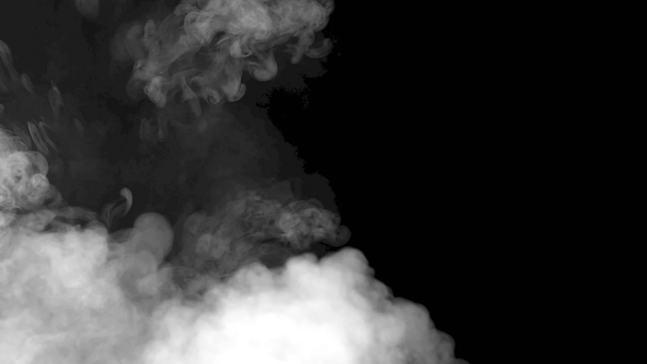 Клубы дыма на черном фоне. Красивая картинка
