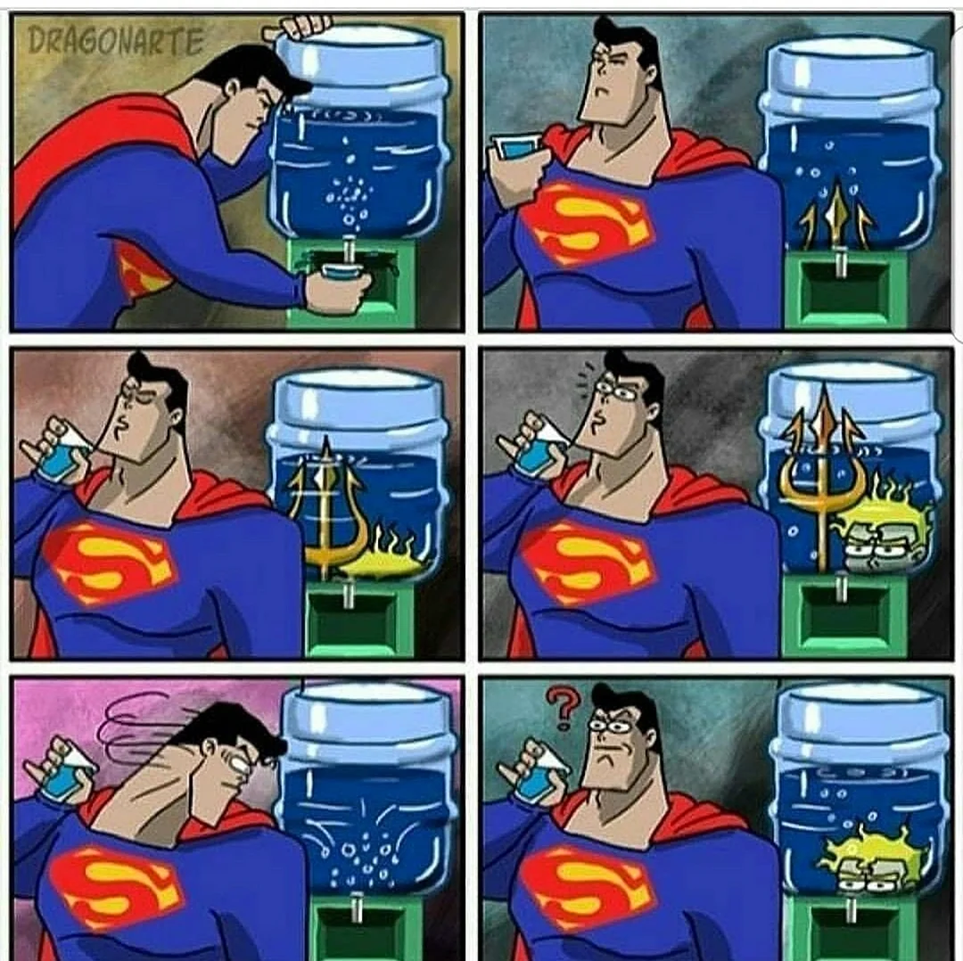 Комиксы про Бэтмена и Супермена. Прикольная картинка