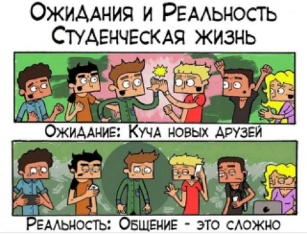 Комиксы про студентов. Картинка